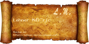 Lehner Móric névjegykártya
